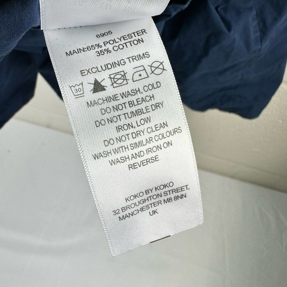 Koko By LovedRobe Navy Embroidered Tie Front Tassel Blouse Floral Plus Sz 24 - Picture 7 of 7